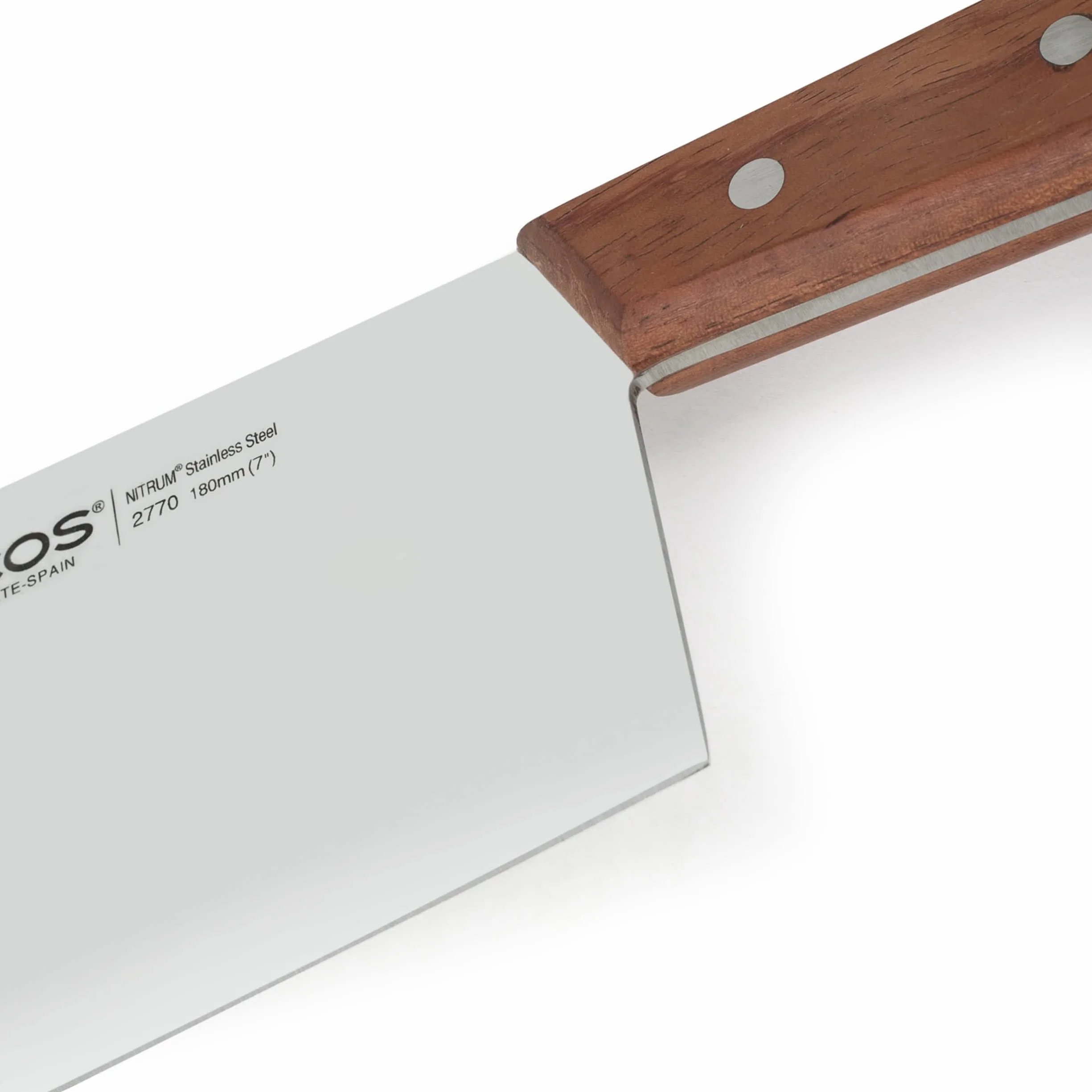 Arcos Serie Atlantico Mannaia da Cucina Lama Acciaio Inossidabile Nitrum 180 mm 380 gr Manico Legno Palissandro
