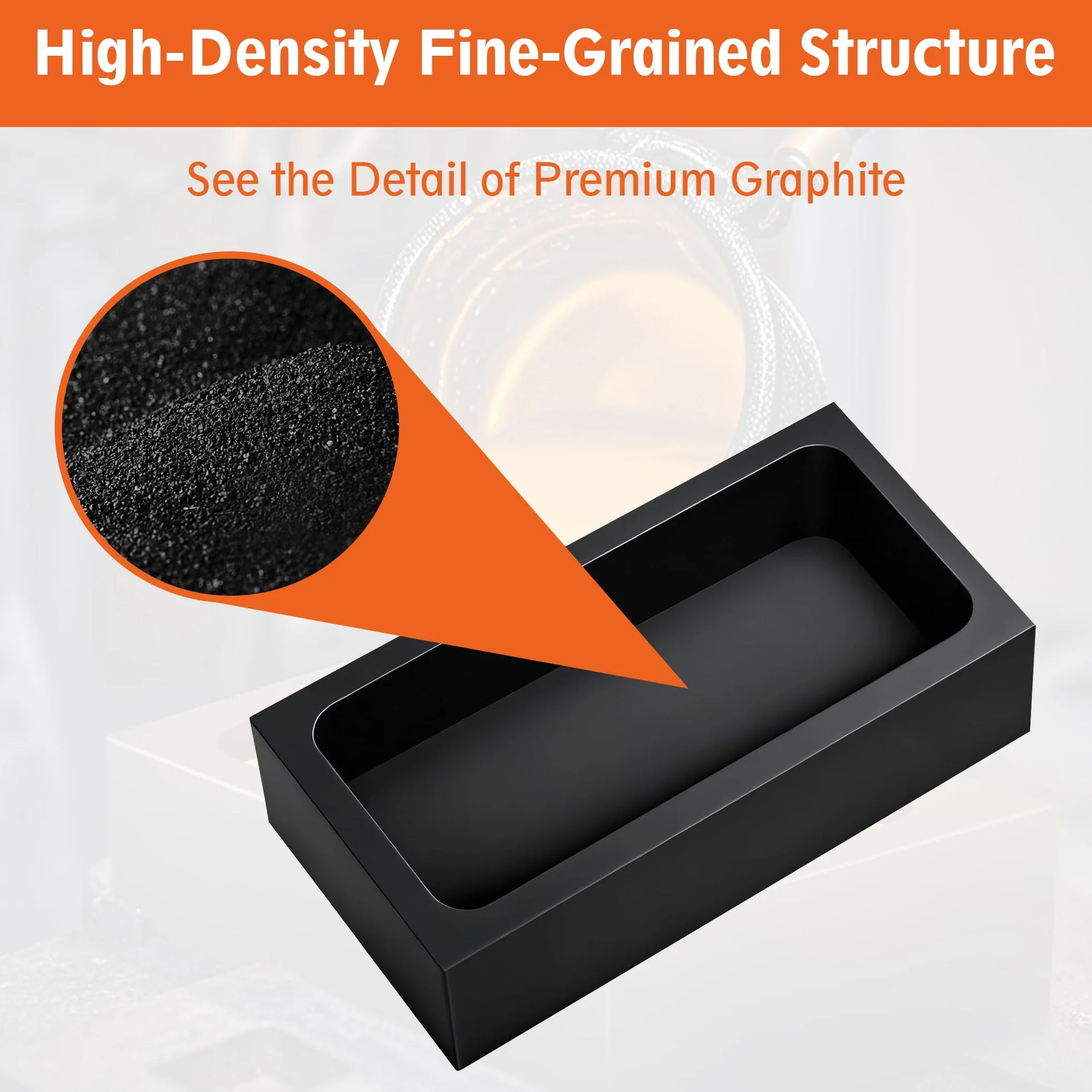 Stampo per lingotti in grafite ad alta purezza 1 kg per colata oro argento alluminio rame ottone resistente al calore