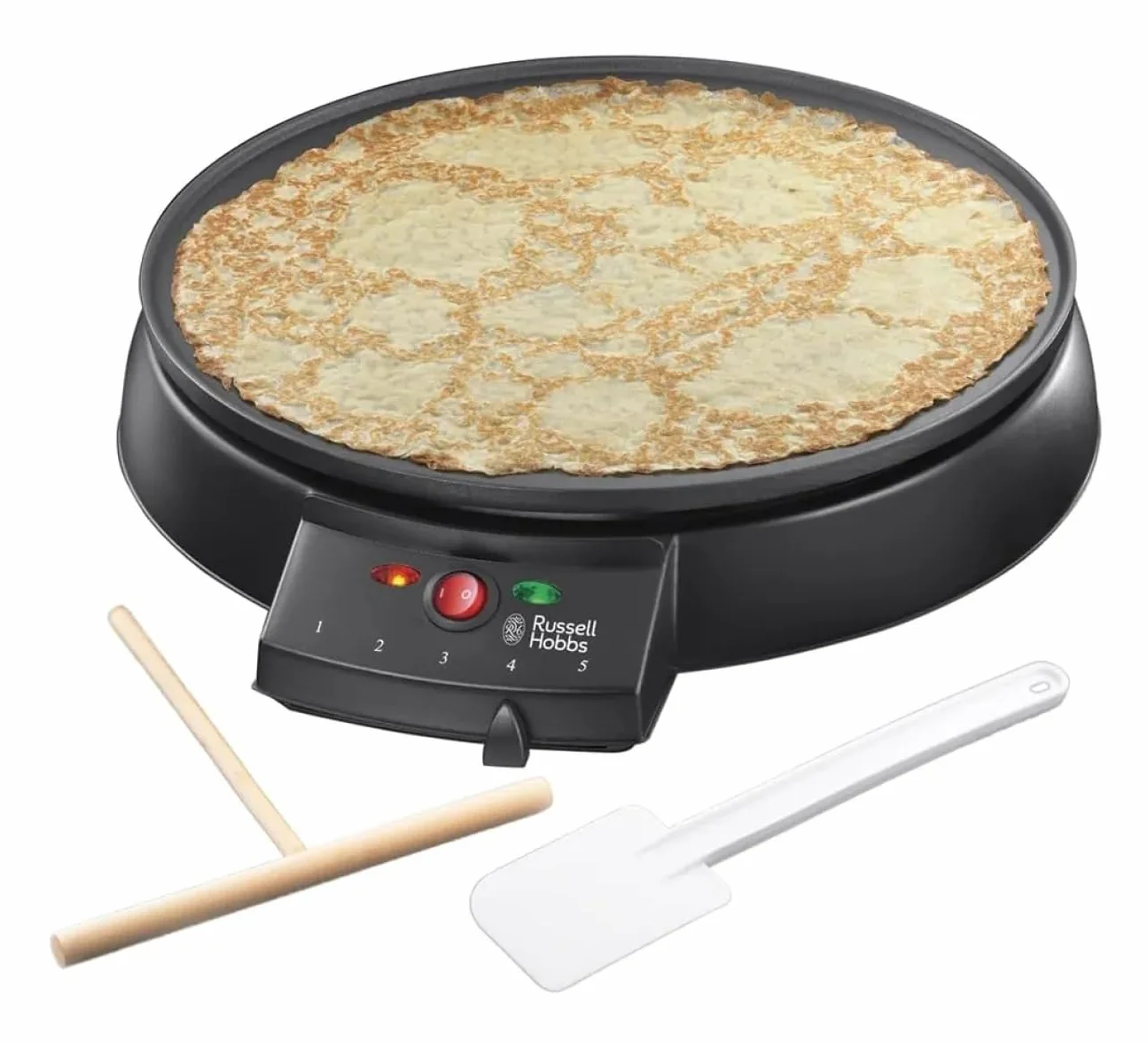 Russell Hobbs Padella Crepes Crepiera Antiaderente 1000 W Acciaio Inox 20920-56