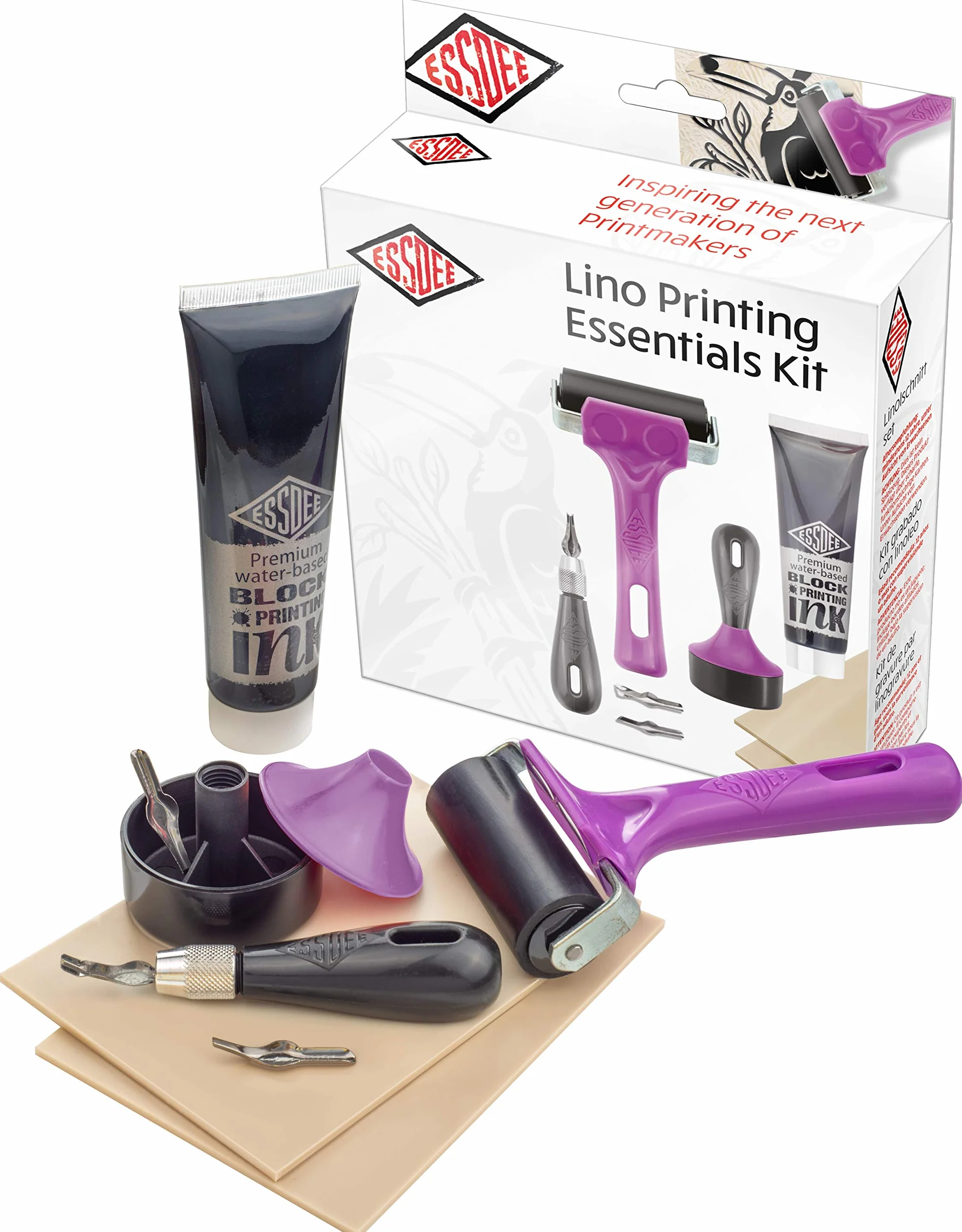 Essdee Kit di Stampa a Blocchi in Legno Multicolore