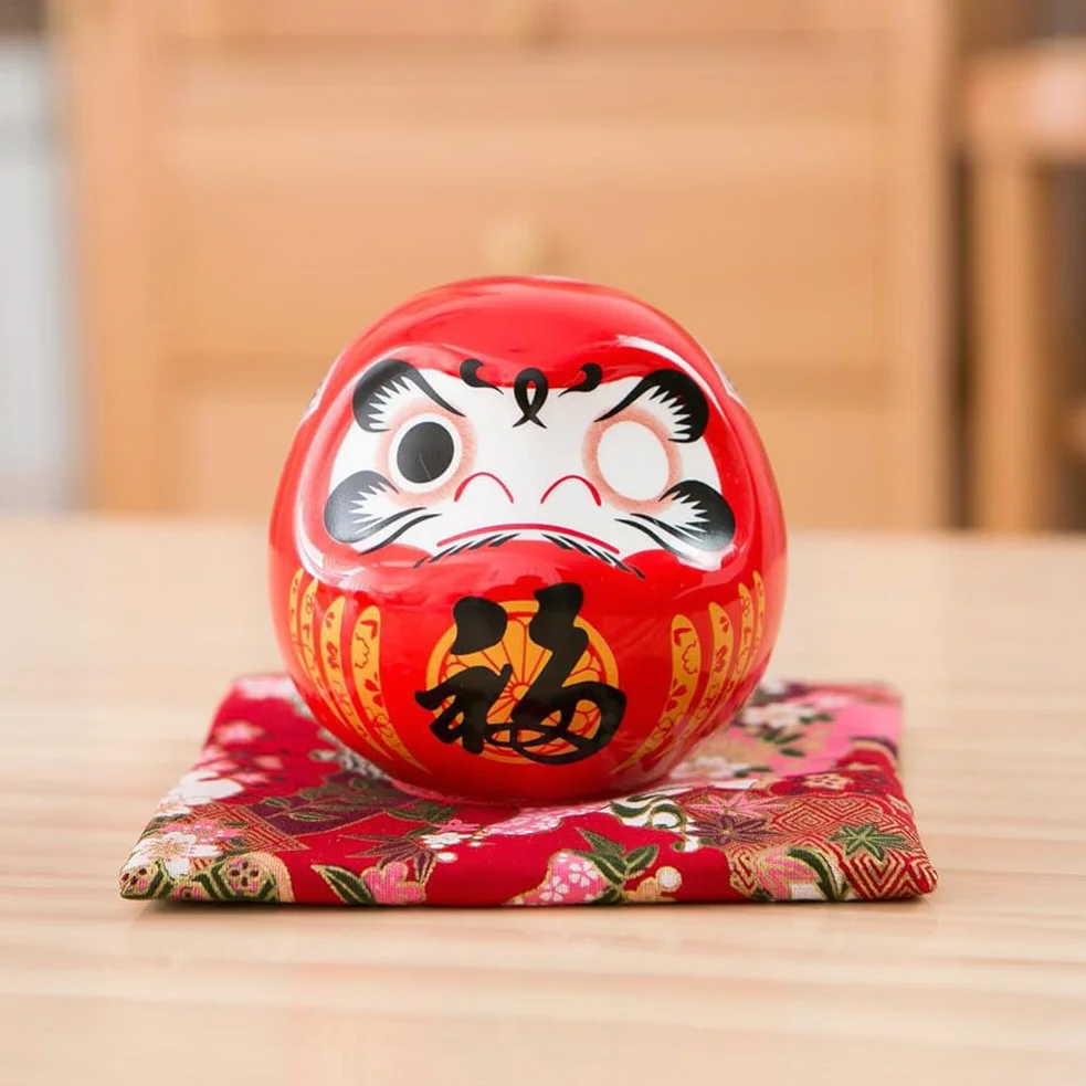 PRETYZOOM Ceramiczna Japońska Daruma Statua Fortuny Figurka Porcelanowa Miniatura