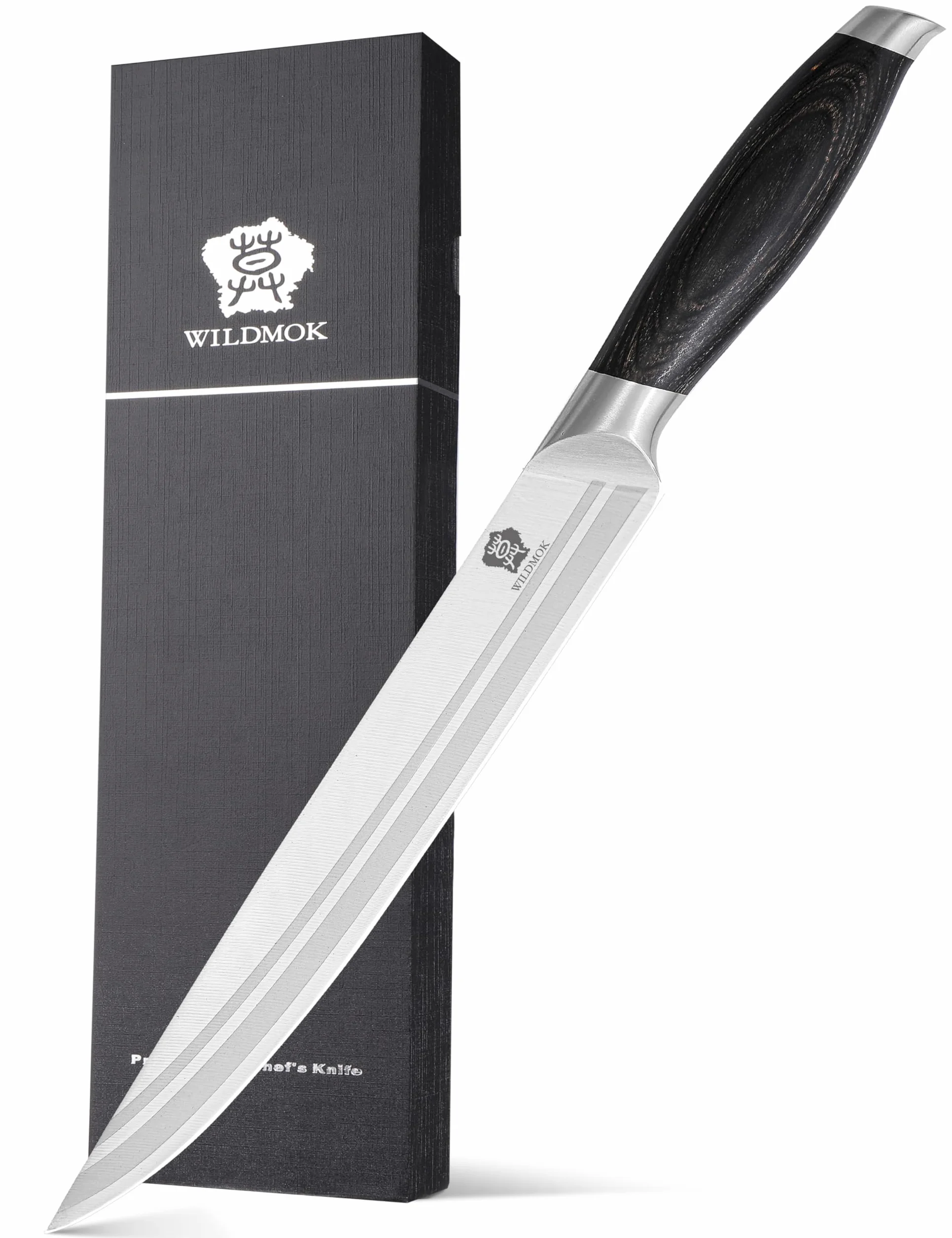 WILDMOK Coltello intagliato 20,5 cm, coltello da taglio della carne, coltello da barbecue in acciaio inossidabile tedesco con manico ergonomico, regali imballati