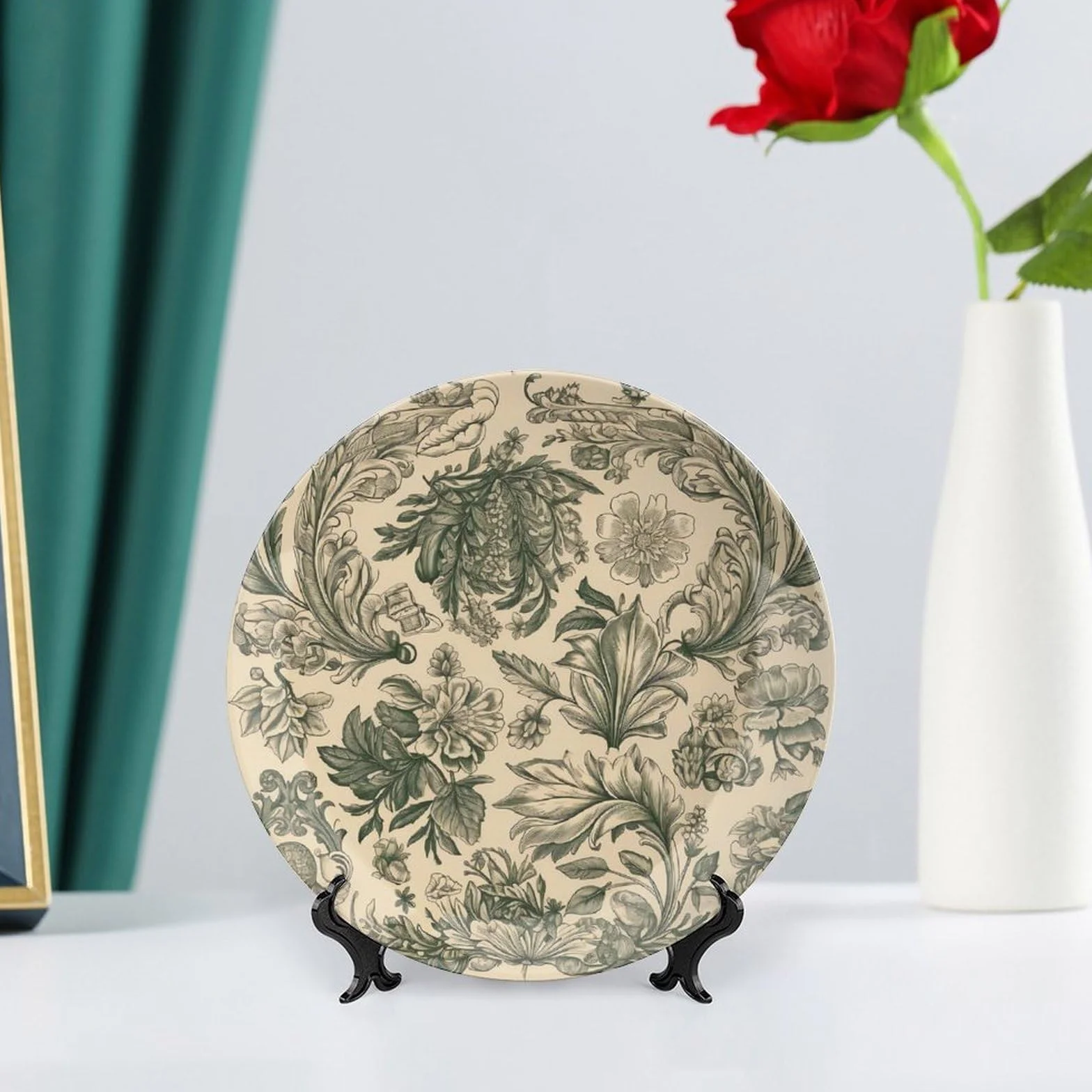 Piatti decorativi in porcellana cinese 7 pollici parete ceramica supporto espositivo
