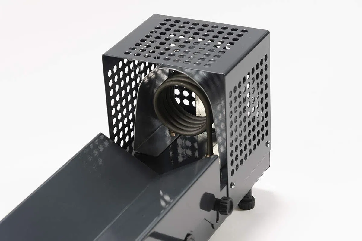 Termocapsulatrice verniciata antracite/nero per capsule termoretraibili nelle bottiglie di vetro per vino e olio