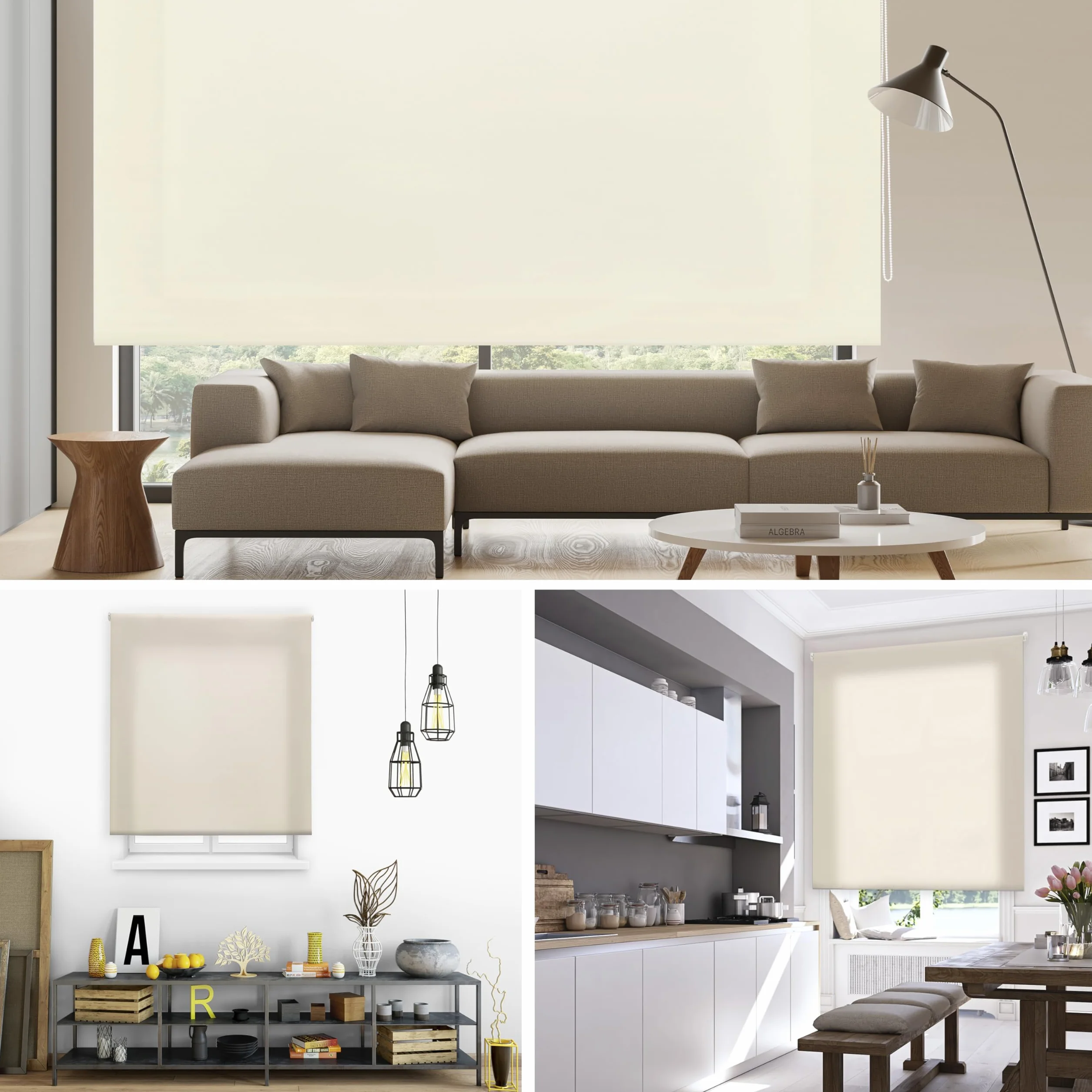 Tenda a rullo traslucida Blindecor Ara Beige 100 x 175 cm