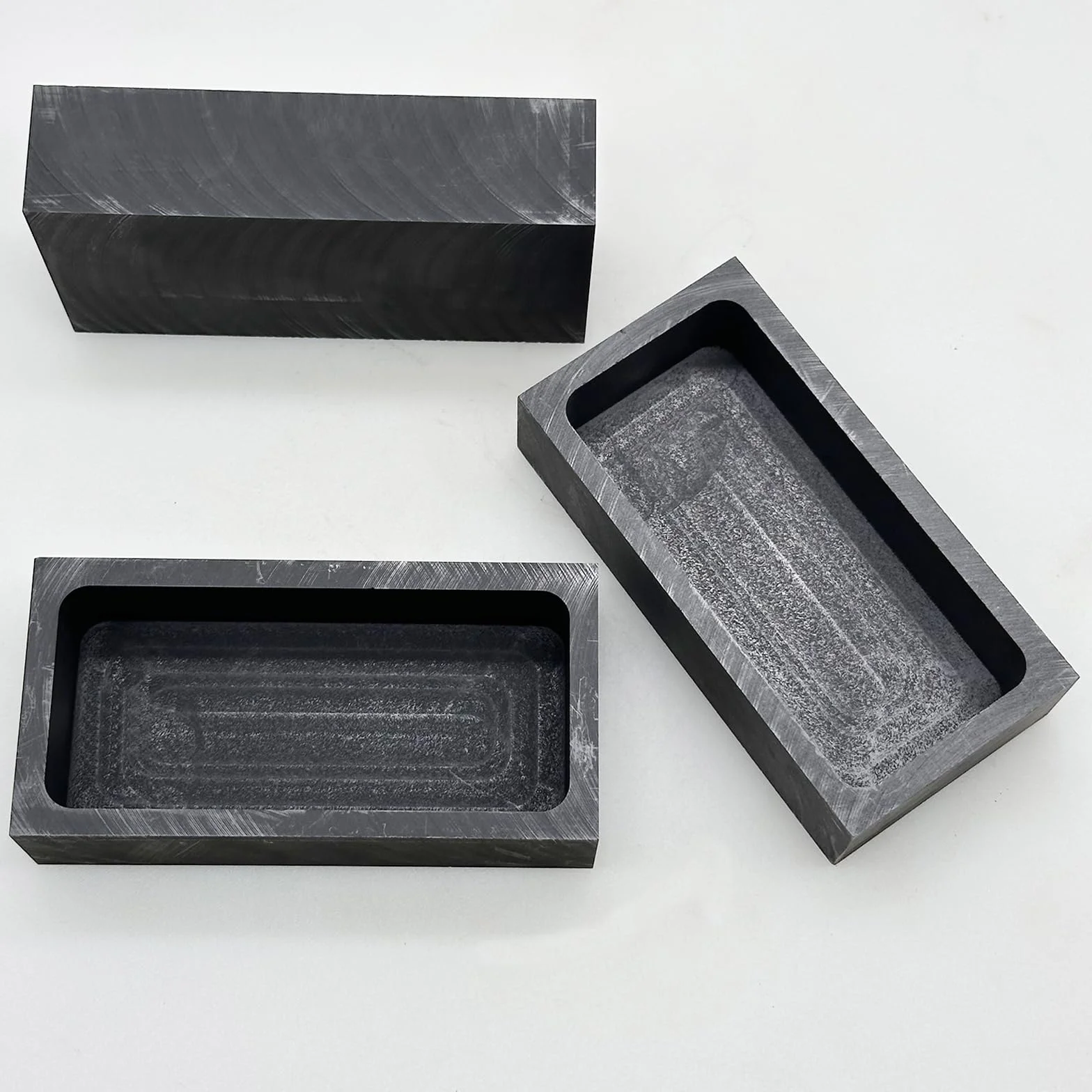 Stampo per Grafite 3 Pezzi, Kit Fusione Metalli Preziosi per Oro Argento Rame Ottone Alluminio