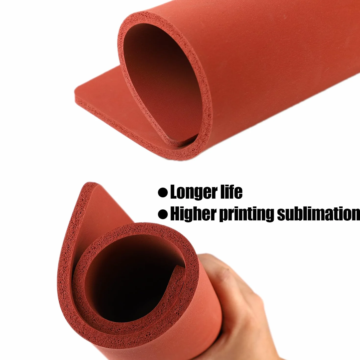 Tappetino per Pressa a Caldo in Silicone 38x38cm 0,8cm Doppio Lato Resistente al Calore