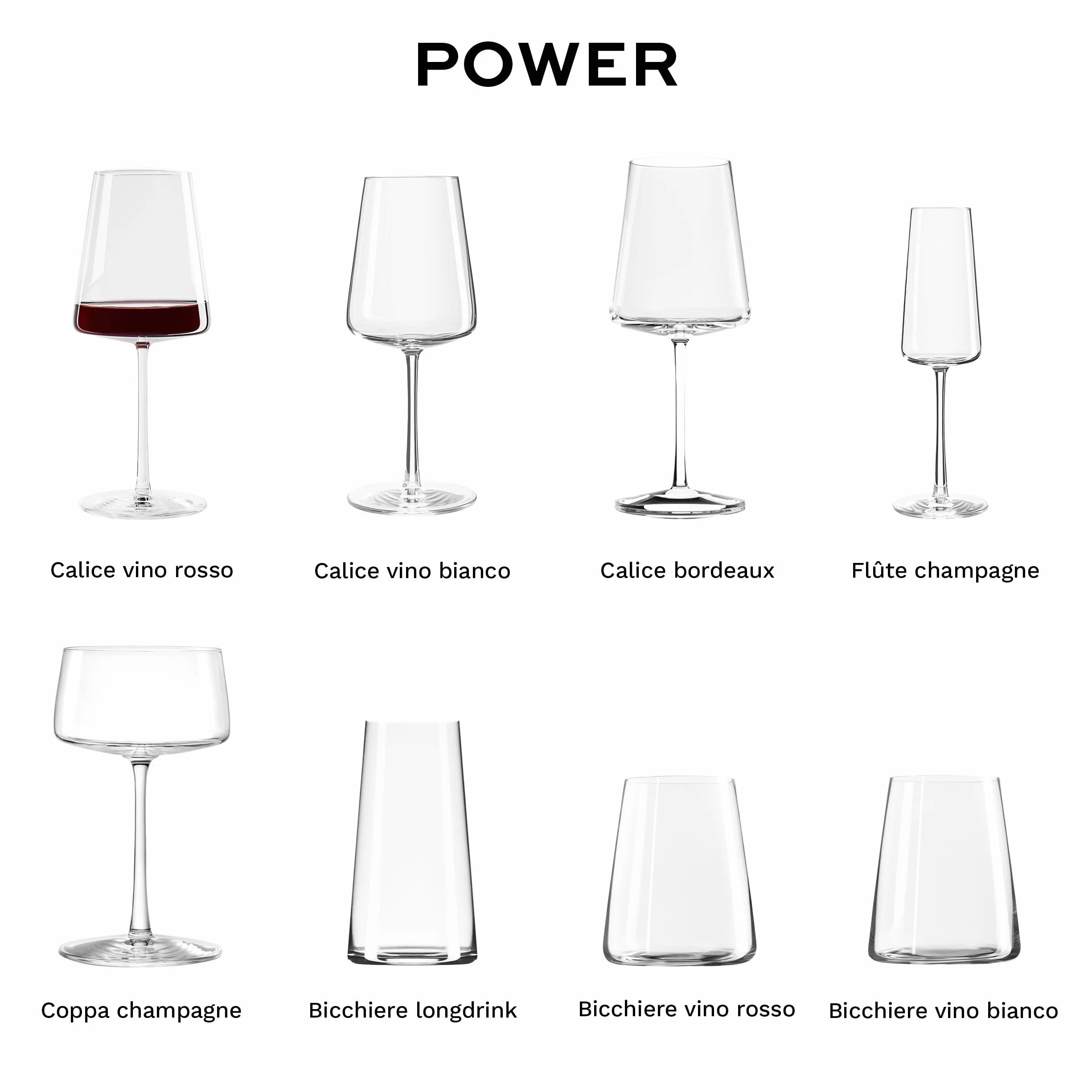 Stölzle Lausitz Calici Vino Rosso Power Set di 6, 520ml – Bicchieri per Vini Corposi, Lavabili in Lavastoviglie