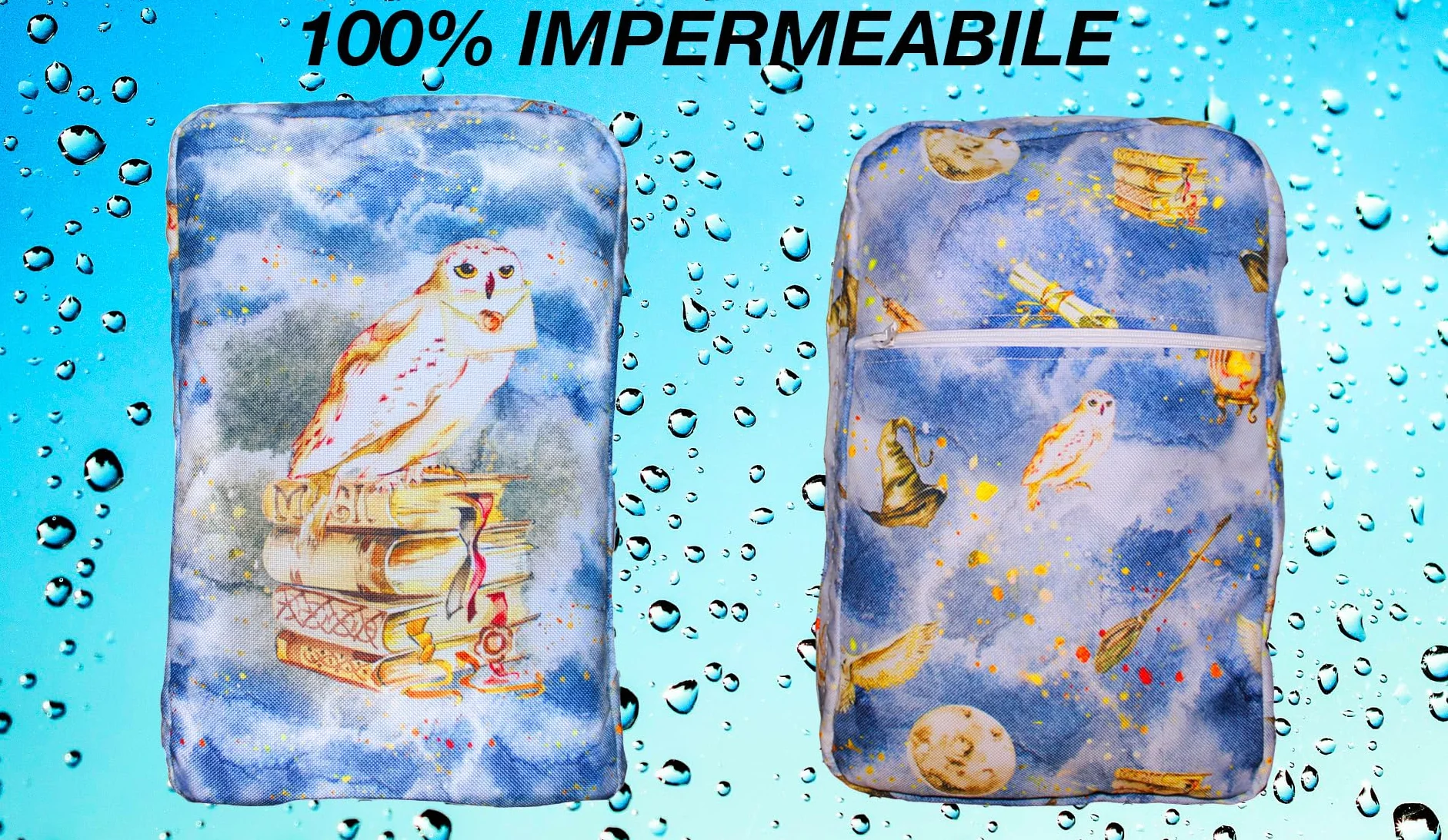 SARTORIA AGNESE Custodia Libro Artigianale con Cerniera, Porta Libro Stoffa Impermeabile, Copertina del libro 26x16, Regalo per una Lettrice