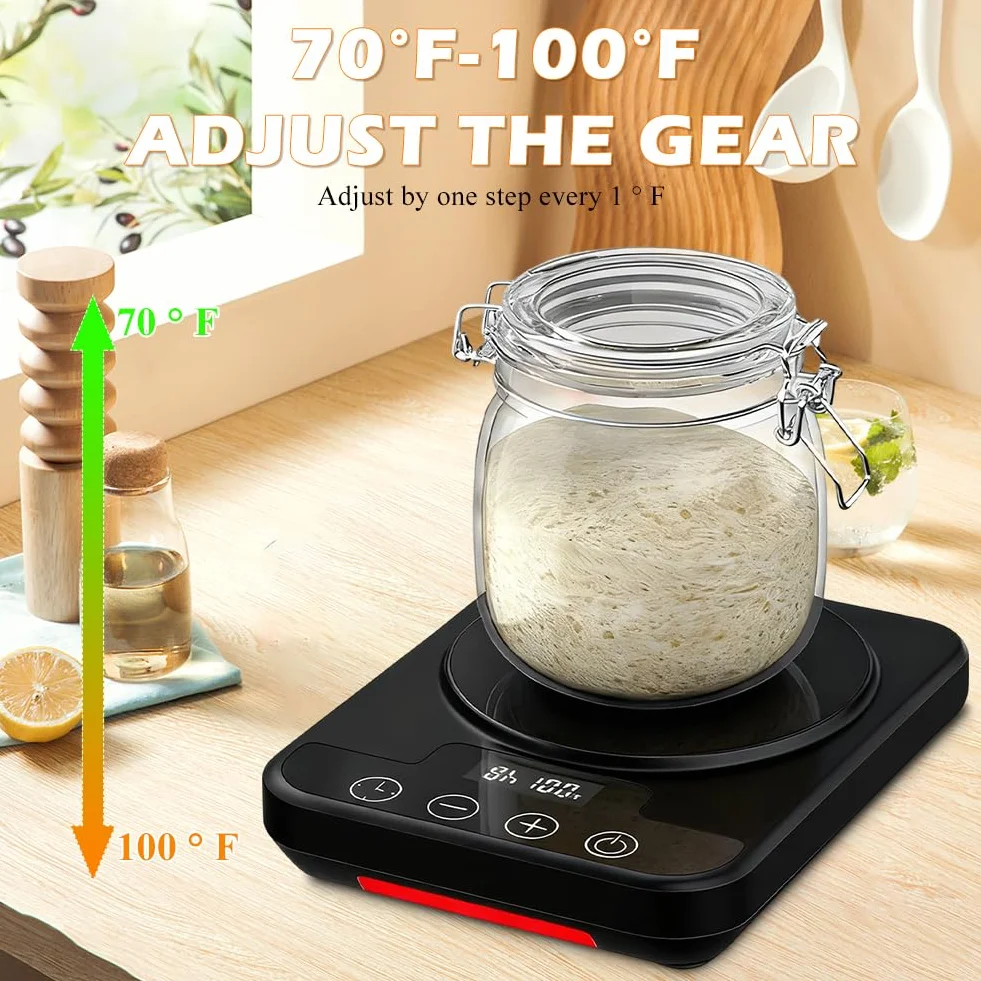 Lievito naturale set base 21-49°C timer 12 ore regolazione 1°C nero