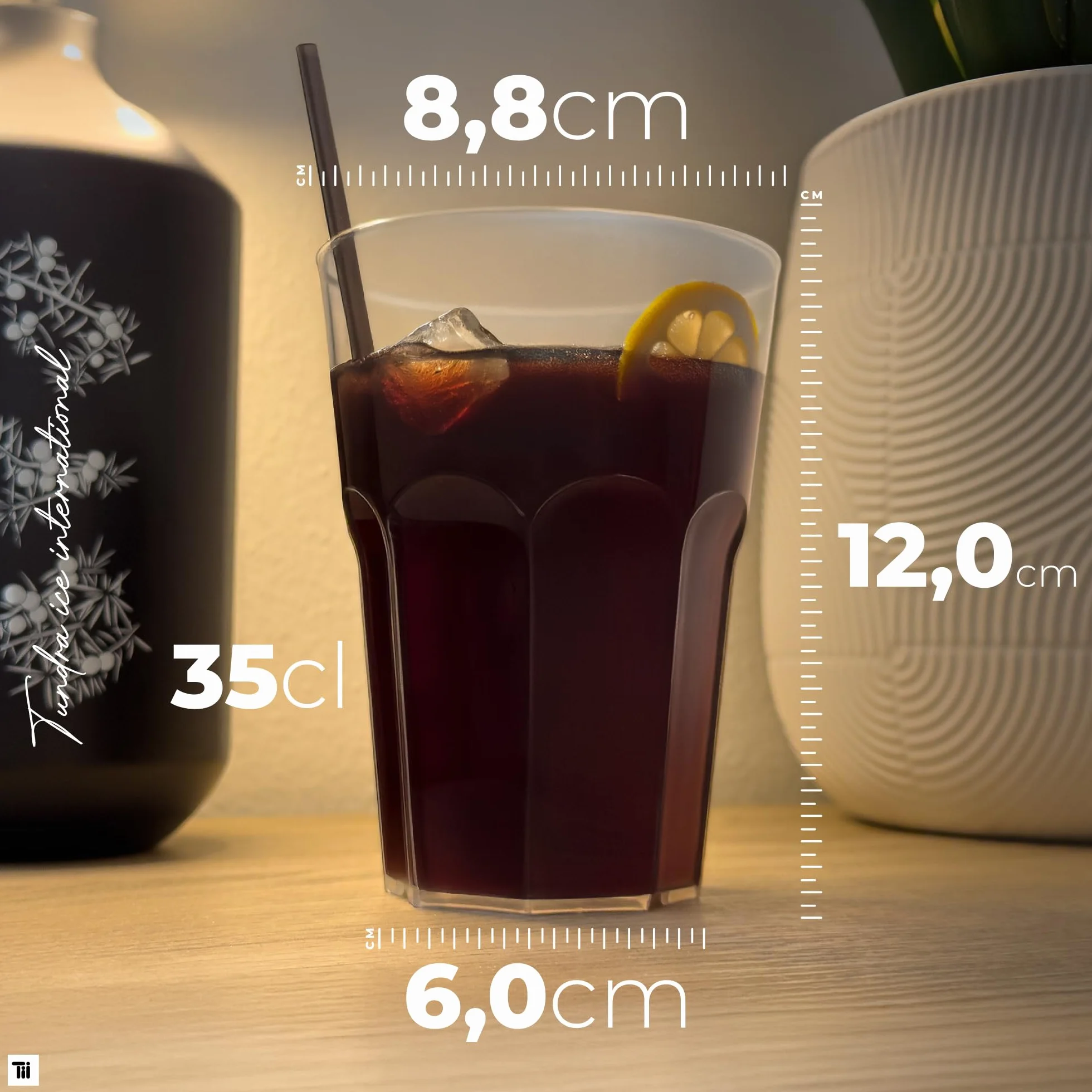 TUNDRA Bicchieri da Cocktail 350 ml BPA-Free Plastica Riciclabile Infrangibili Riutilizzabili Confezione 40