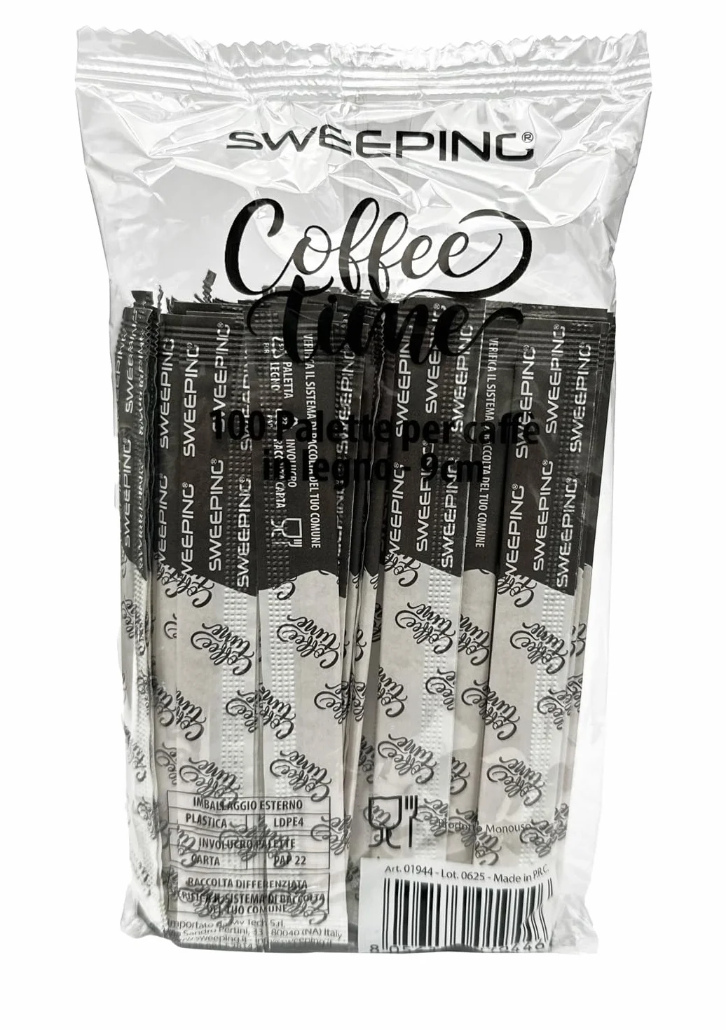 Palette per Caffe monouso in legno imbustate singolarmente - Bastoncini miscelatori USA e Getta 4000