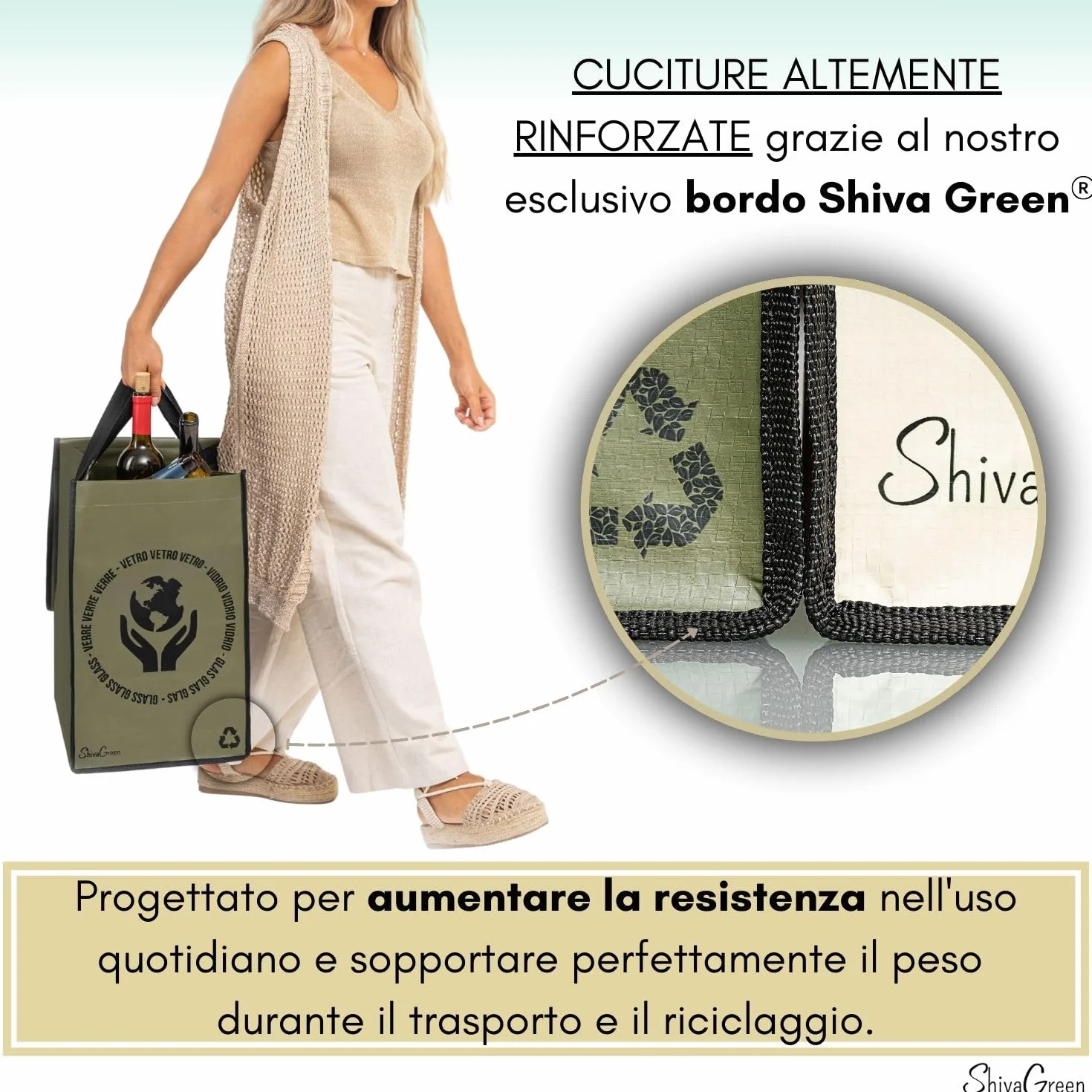 Borse Raccolta Differenziata Interno Esterno con Coperchio, Cestini Spazzatura Differenziata, Plastica, Carta, Vetro