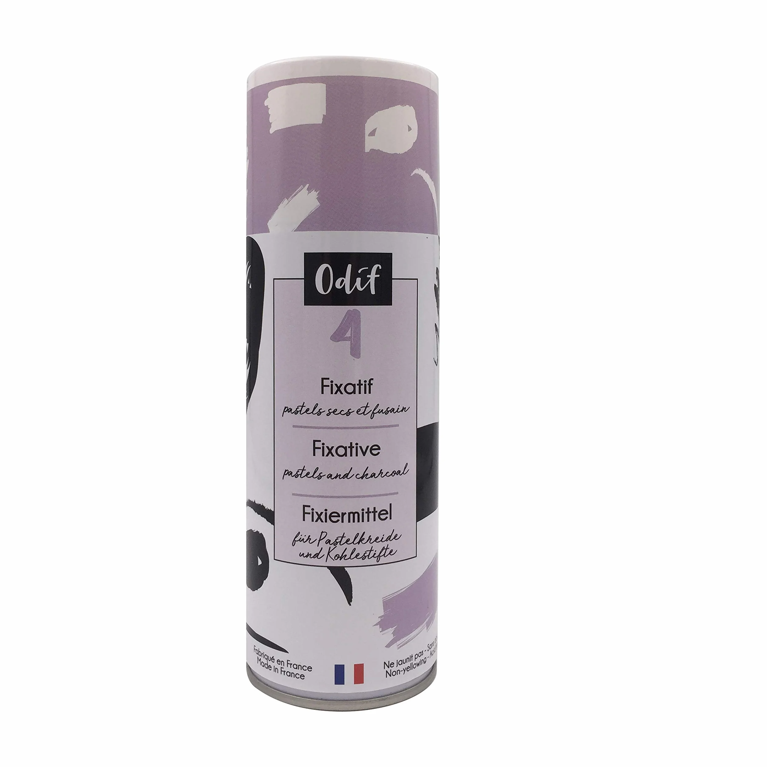 Odif Fissativo a spruzzo trasparente 400 ml per pastelli secchi, matite e carboni Made in France