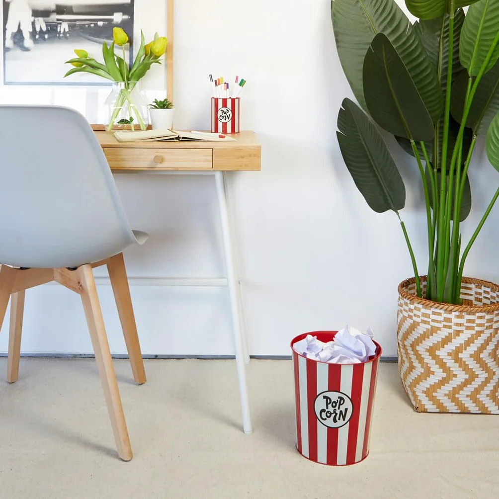 Balvi Cestino Carta Popcorn Rosso Beige Metallo