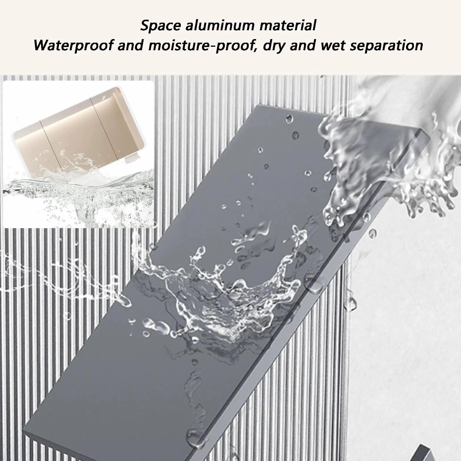 Specchio da bagno intelligente con luce anti-appannamento, trucco, attenuazione continua, interruttore tattile, ad alta definizione, montaggio a parete