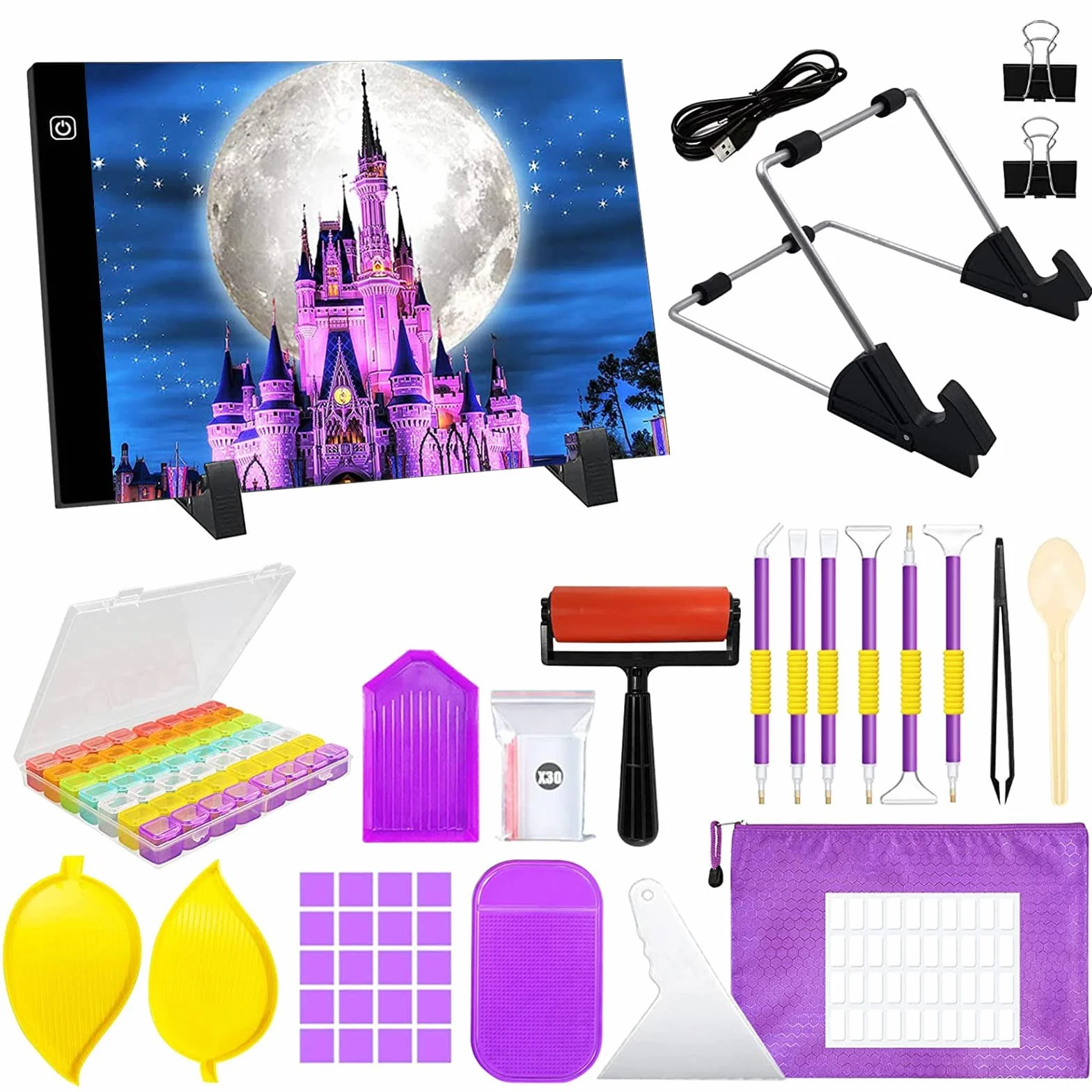 JOYBOY A4 LED Light Pad Tavoletta Luminosa per Diamond Painting, Tracing, Disegno, Artisti