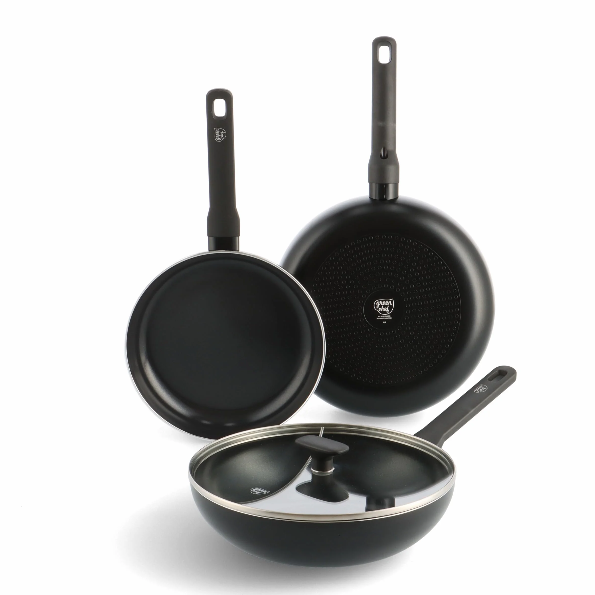 GreenChef Tones Keramik-Antihaft-Bratpfanne, 30 cm, Induktion, PFAS-frei, Spülmaschinenfest, Ofenfest, Schwarz