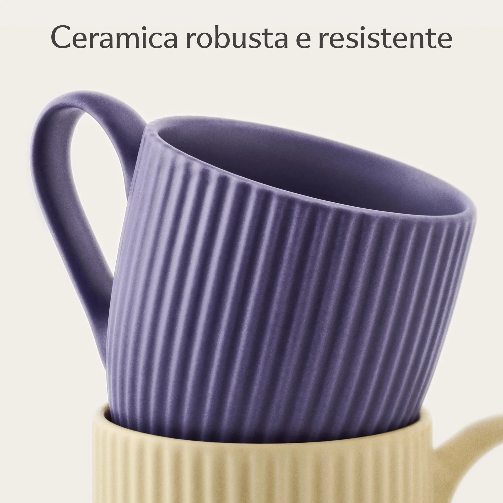 Tazzine Caffe Espresso Moderne con Piattino 6 Tazze 90ml Ceramica Colorate Opaca Lavabili in Lavastoviglie