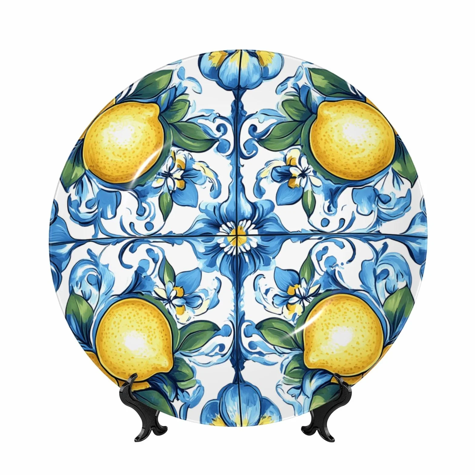Bone China Piatto decorativo porcellana 20,3 cm 25,4 cm con supporto gancio ornamento parete tavolo