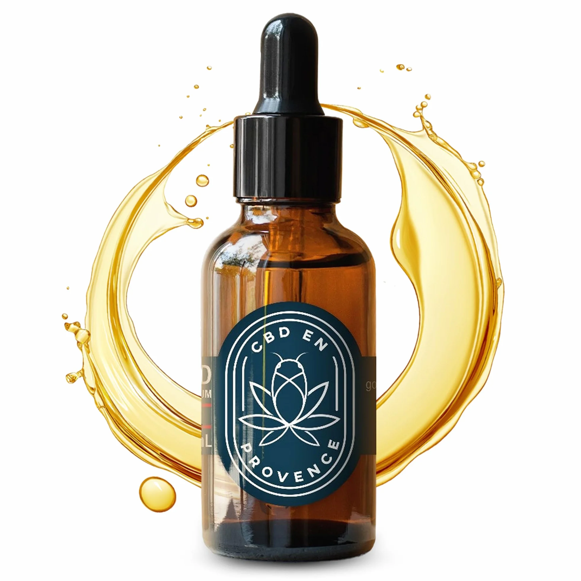 Olio Premium 20% pressato a freddo | Formula naturale | Made in France | Coltivato in Provenza | 10ml (20%) (natura)