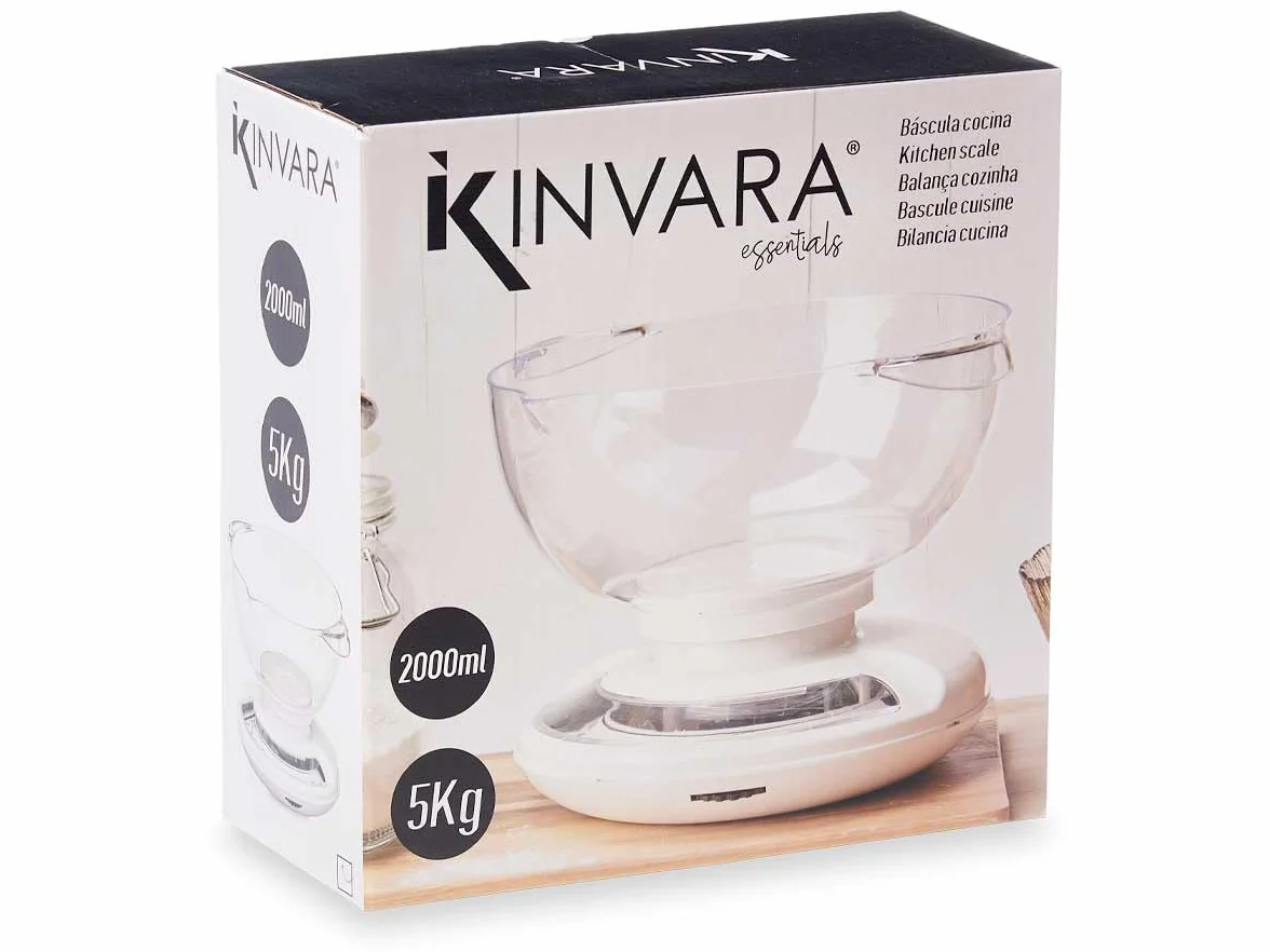 Bilancia da Cucina Meccanica Analogica 5kg con Contenitore Misuratore 2L