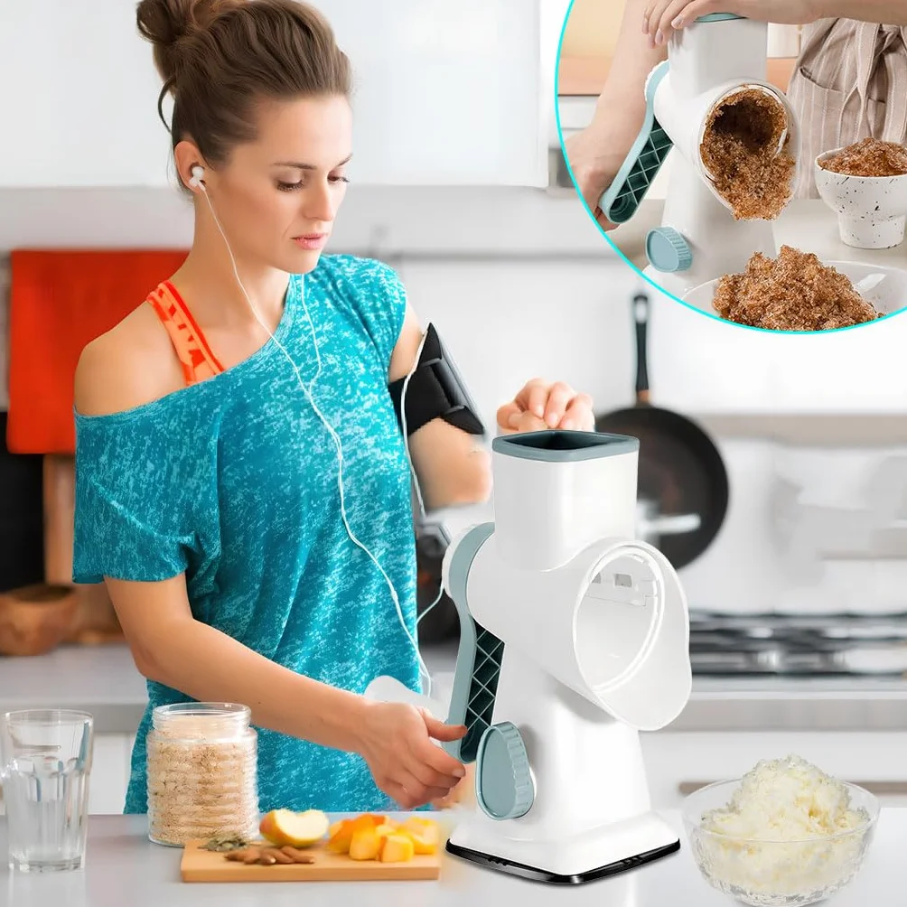 Macchina per graniglie, panemy Graniter, Lame a doppia fila angolo 45°, Frantumazione ghiaccio efficiente, risparmio sforzo, tritatutto adatto campeggio, cocktail, caffè freddo, gelato