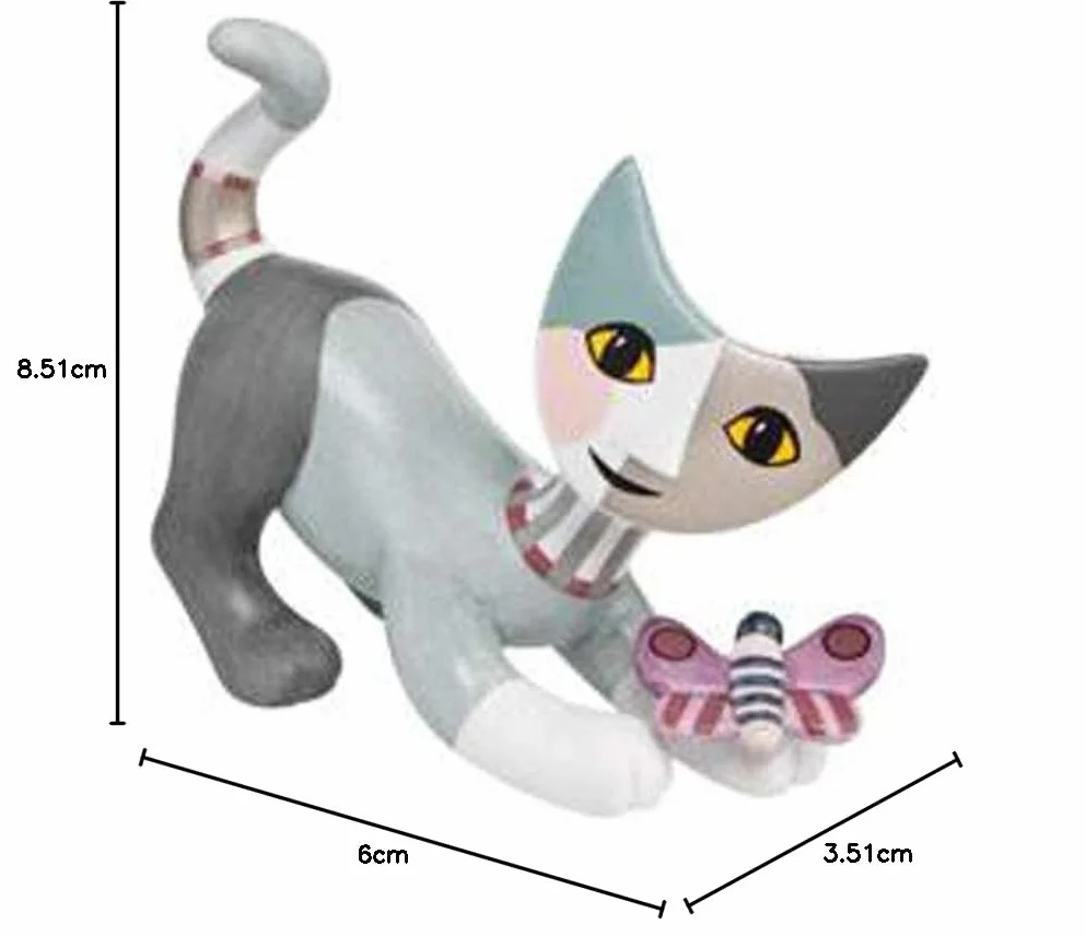 Goebel Mini gatto in porcellana multicolore 8,5 x 3,5 x 6 cm