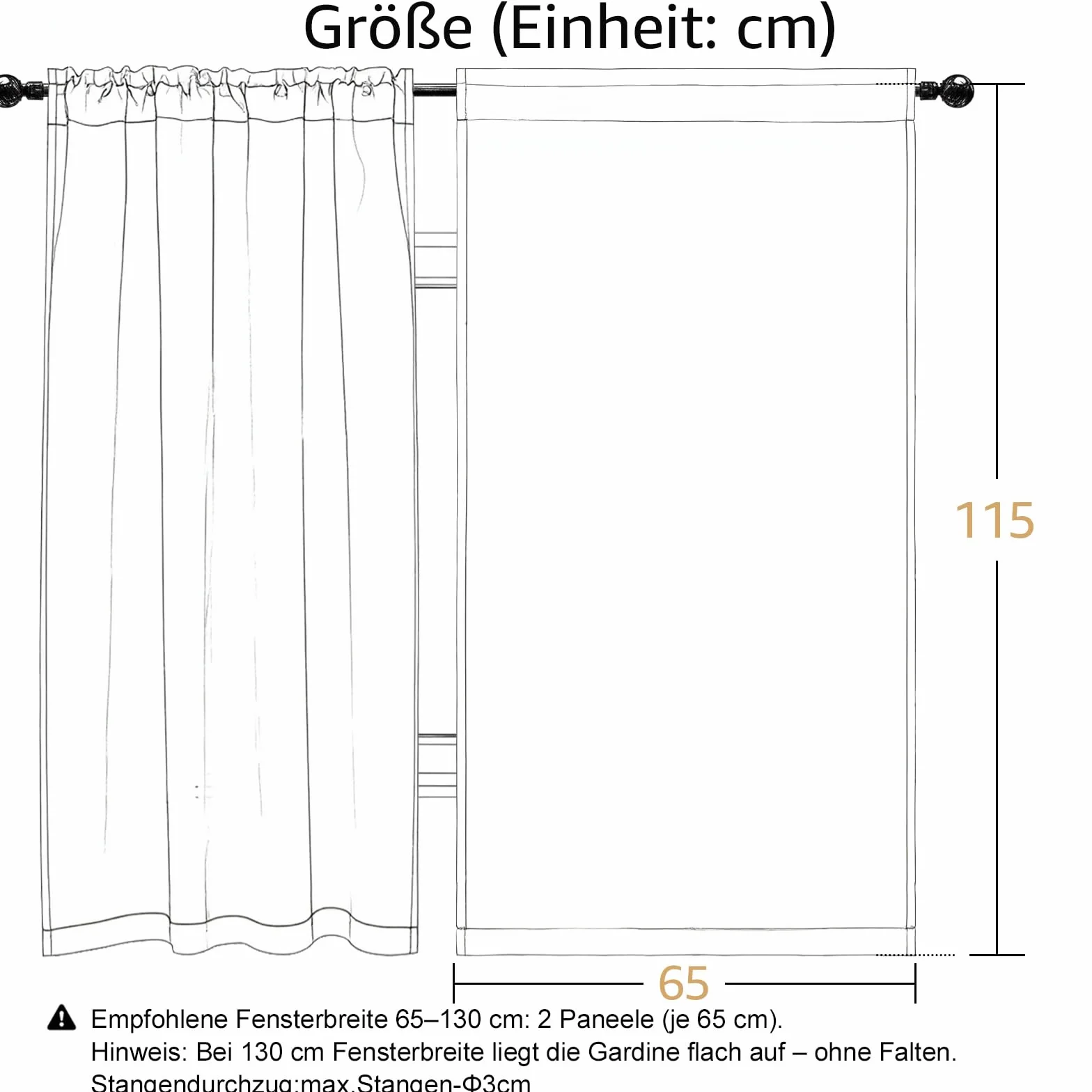 TOPICK Tenda Cucina Tende Corte Piccole Brise Vento, Taupe 65x115 cm 2 Pannelli con Passante per Traversa Per Finestra, Armadio, Mobile Basso, Camera e Copertura Sotto Lavandino