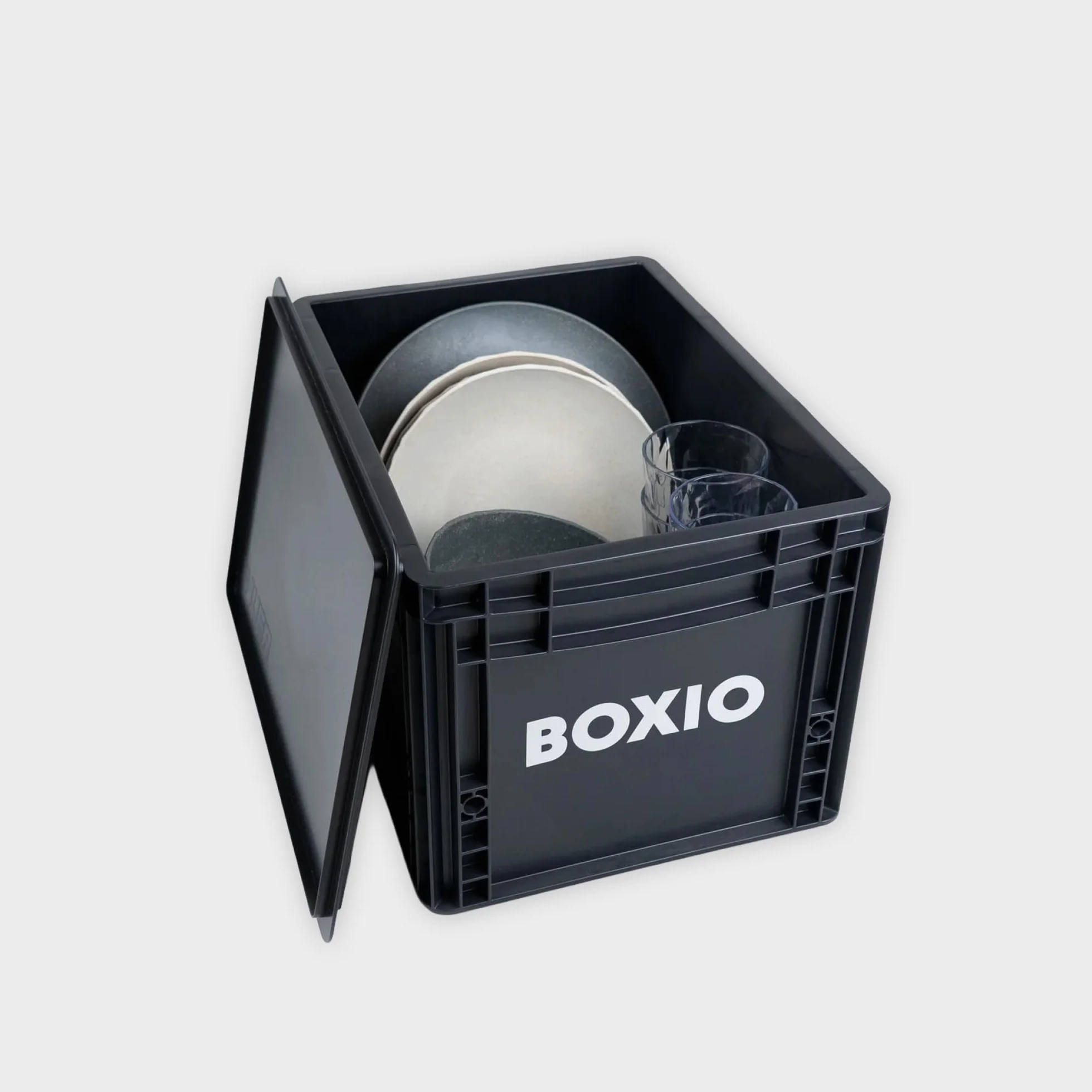 BOXIO SOLO Scatola portaoggetti Eurobox 40x30x28 cm impilabile plastica
