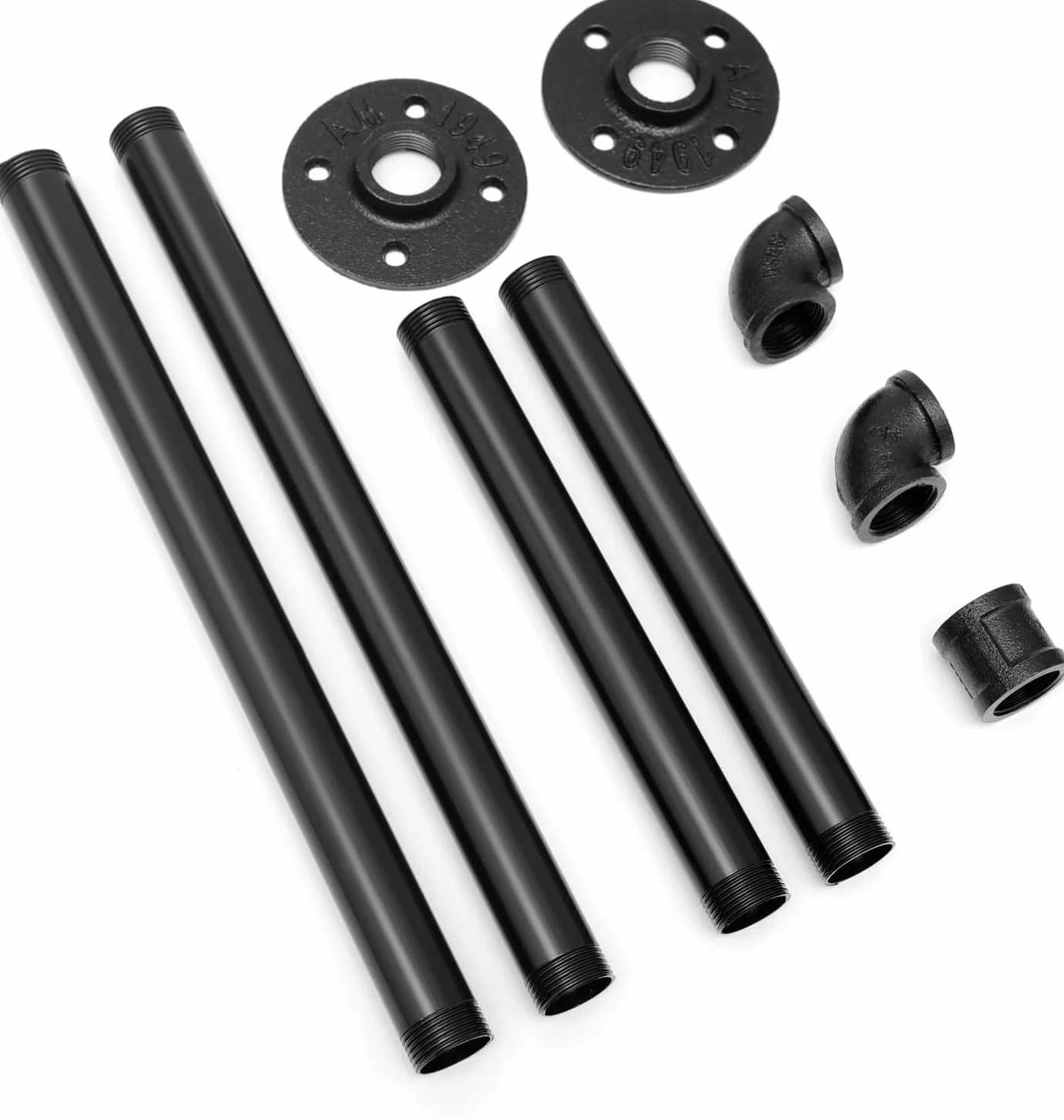 eSituro Asta Appendiabiti da Muro, Attaccapanni a Tubo, Barra Porta Abiti, Stile Industriale, in Metallo, per Ingresso e Camera da Letto, Nero, 79cm
